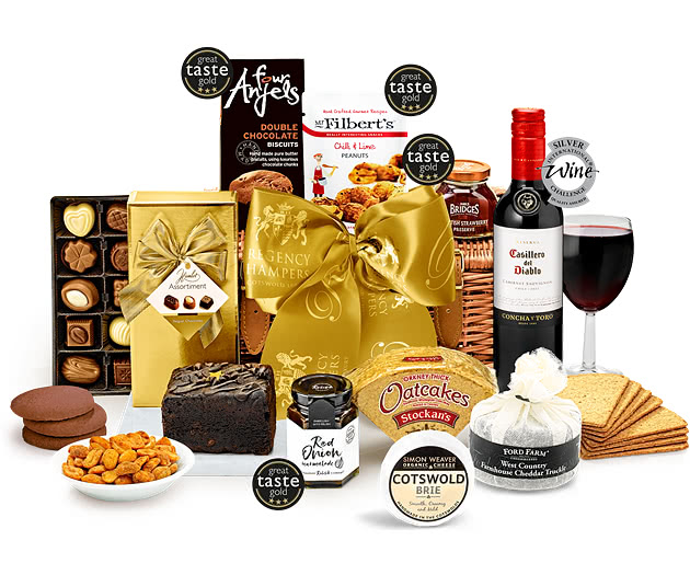 Gifts For Teachers Wellington Hamper With Red Wine